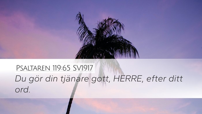 Psaltaren 119:65 SV1917 Bible Verse Image