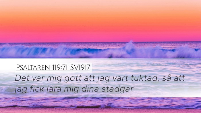 Psaltaren 119:71 SV1917 Bible Verse Image
