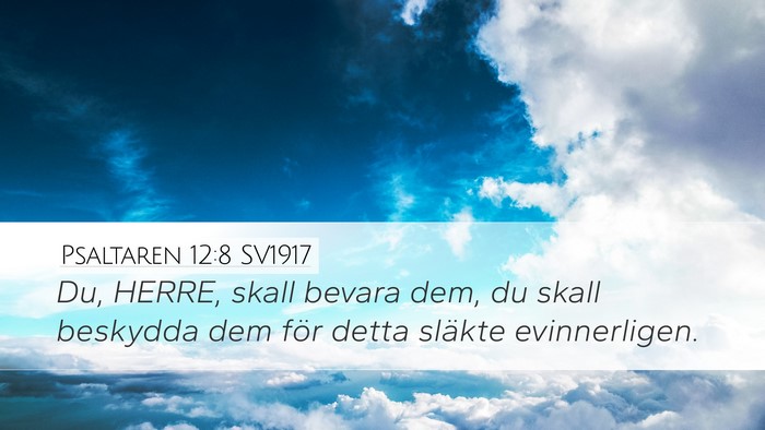 Psaltaren 12:8 SV1917 Bible Verse Image