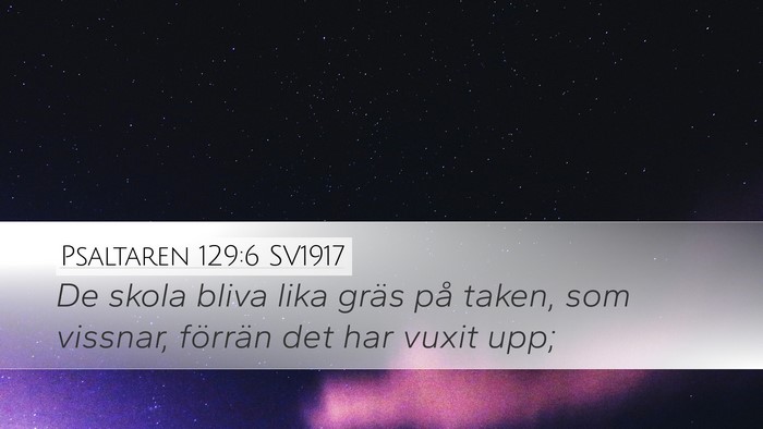 Psaltaren 129:6 SV1917 Bible Verse Image