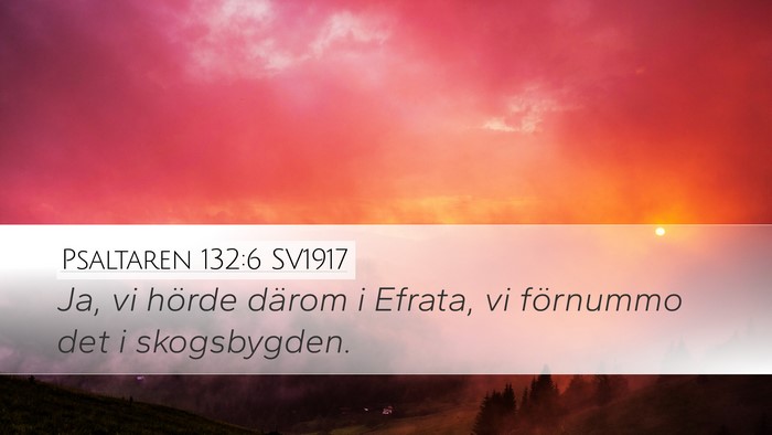 Psaltaren 132:6 SV1917 Desktop Wallpaper - Ja, vi hörde därom i Efrata, vi förnummo det i - Desktop Bible Verse Wallpaper