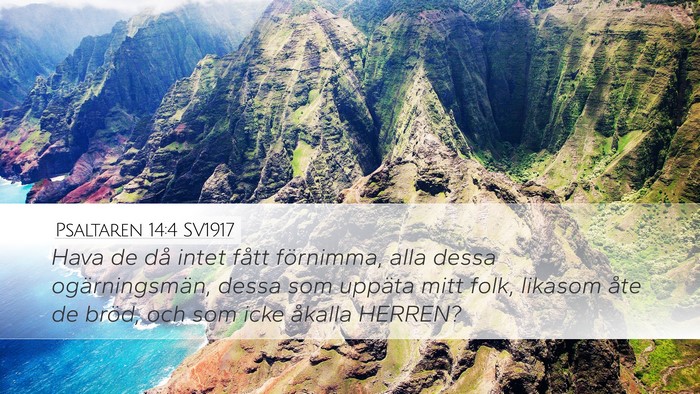 Psaltaren 14:4 SV1917 Bible Verse Image