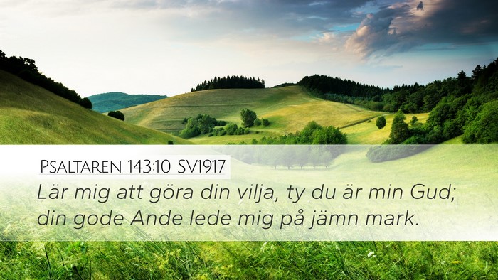 Psaltaren 143:10 SV1917 Bible Verse Image
