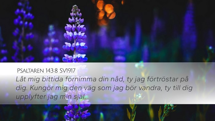 Psaltaren 143:8 SV1917 Bible Verse Image