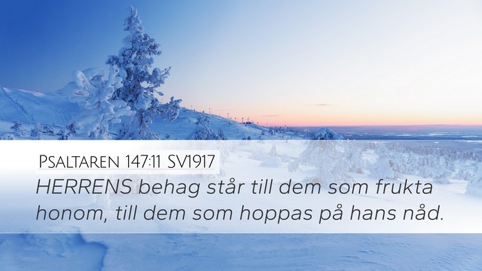 Psaltaren 147:11 SV1917 Bible Verse Image