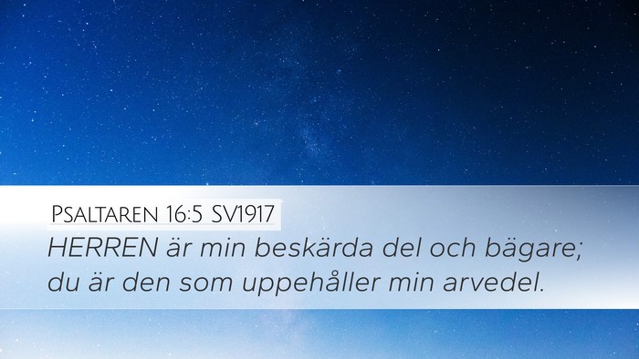 Psaltaren 16:5 SV1917 Bible Verse Image