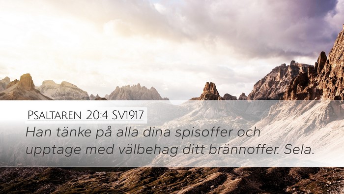 Psaltaren 20:4 SV1917 Bible Verse Image