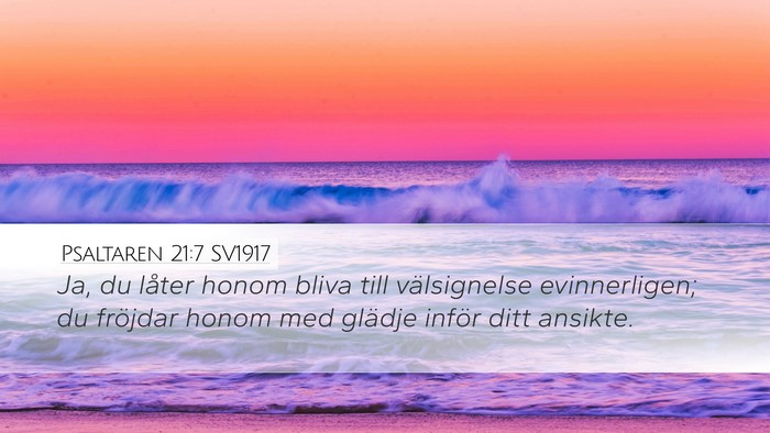 Psaltaren 21:7 SV1917 Bible Verse Image
