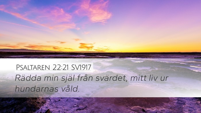 Psaltaren 22:21 SV1917 Bible Verse Image