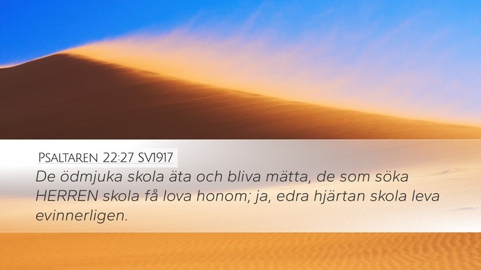 Psaltaren 22:27 SV1917 Bible Verse Image