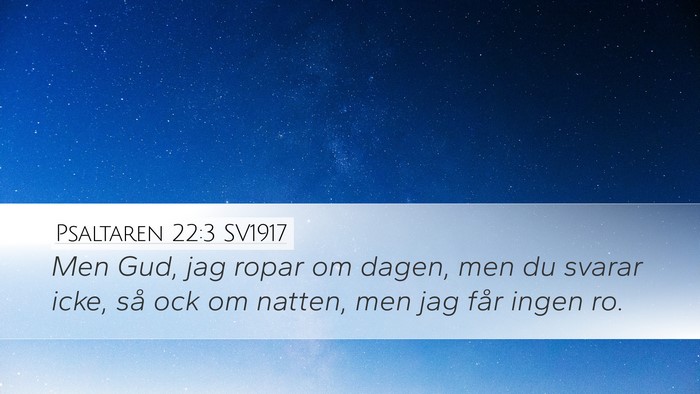 Psaltaren 22:3 SV1917 Bible Verse Image