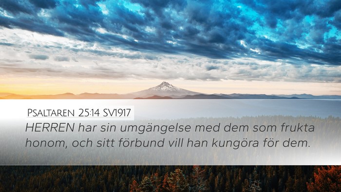 Psaltaren 25:14 SV1917 Bible Verse Image