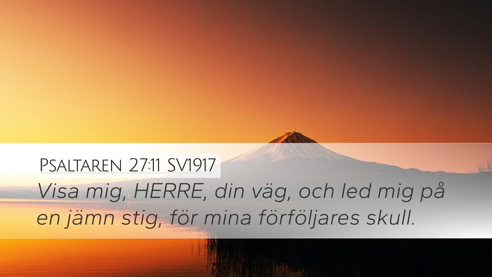 Psaltaren 27:11 SV1917 Bible Verse Image