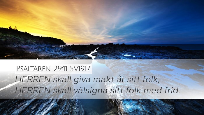 Psaltaren 29:11 SV1917 Bible Verse Image