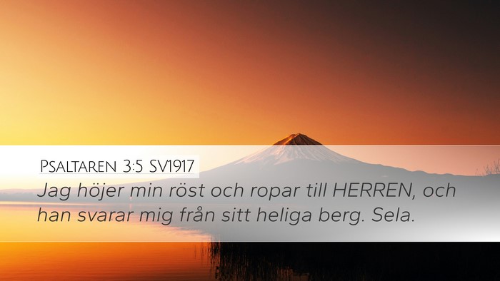Psaltaren 3:5 SV1917 Bible Verse Image