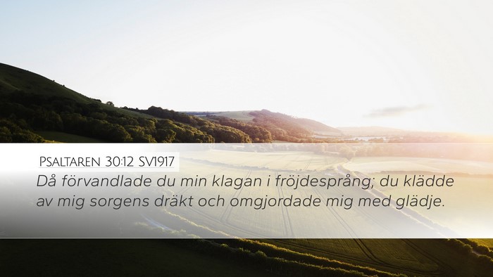 Psaltaren 30:12 SV1917 Bible Verse Image
