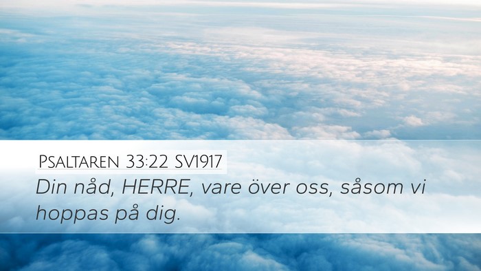 Psaltaren 33:22 SV1917 Bible Verse Image