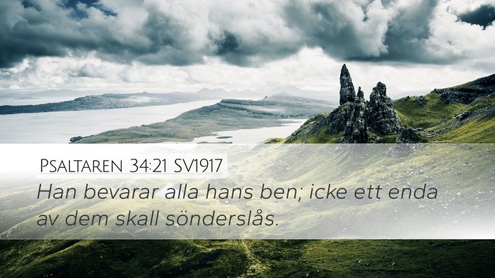 Psaltaren 34:21 SV1917 Bible Verse Image