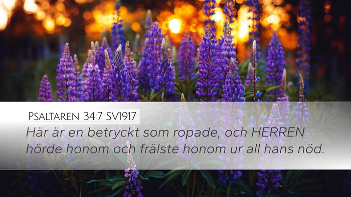 Psaltaren 34:7 SV1917 Bible Verse Image