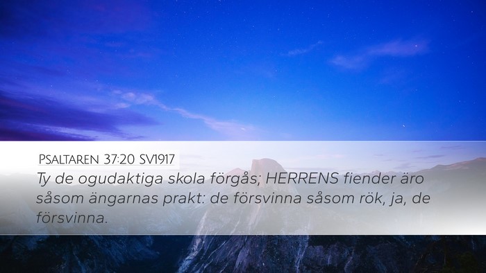 Psaltaren 37:20 SV1917 Bible Verse Image