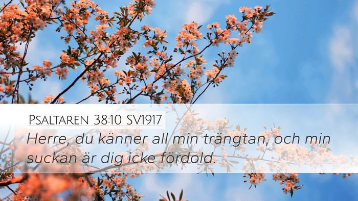 Psaltaren 38:10 SV1917 Desktop Wallpaper - Herre, du känner all min trängtan, och min - Desktop Bible Verse Wallpaper