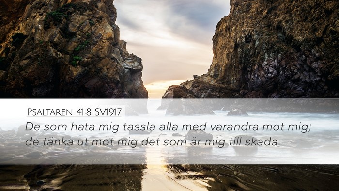 Psaltaren 41:8 SV1917 Bible Verse Image