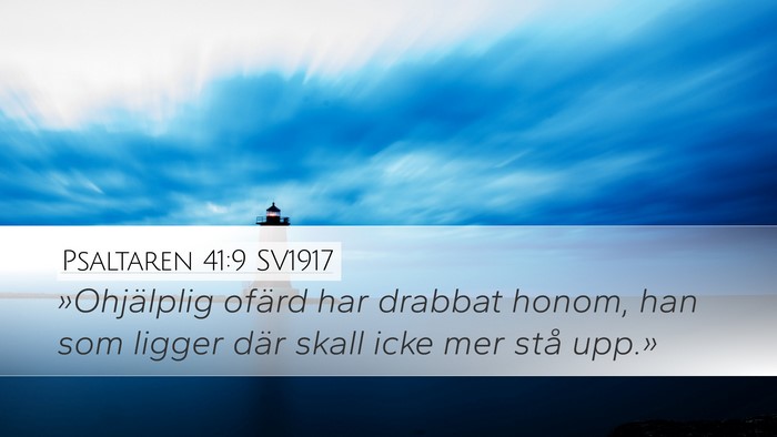 Psaltaren 41:9 SV1917 Bible Verse Image