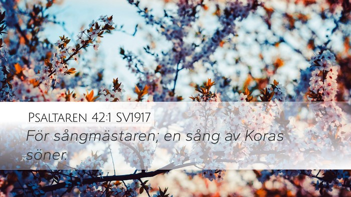 Psaltaren 42:1 SV1917 Bible Verse Image