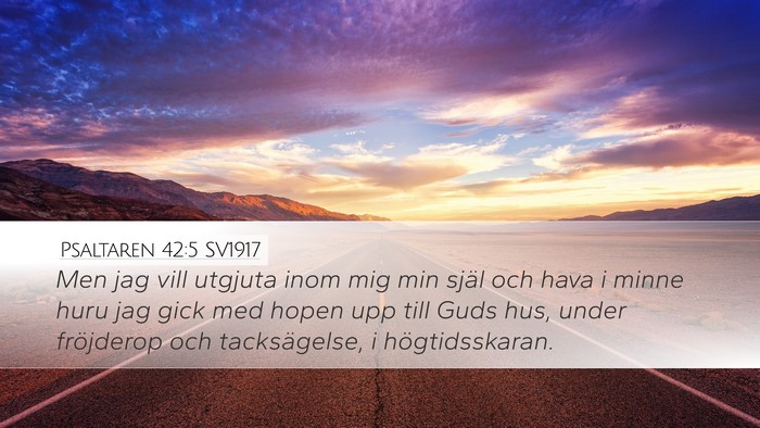 Psaltaren 42:5 SV1917 Bible Verse Image