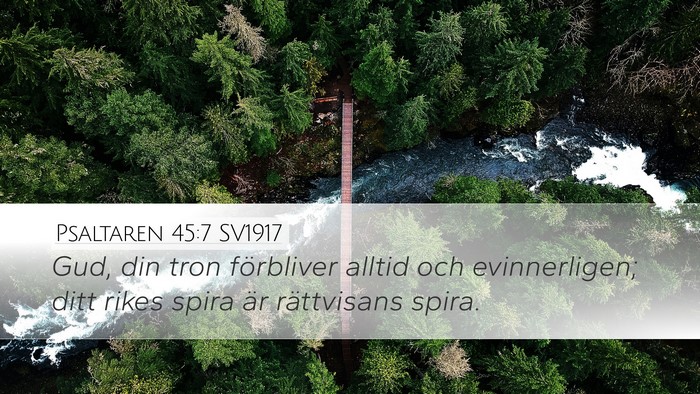 Psaltaren 45:7 SV1917 Bible Verse Image