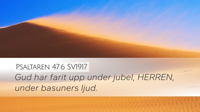 Psaltaren 47:6 SV1917 Bible Verse Image