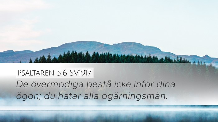 Psaltaren 5:6 SV1917 Bible Verse Image