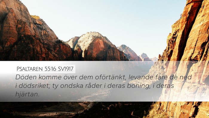 Psaltaren 55:16 SV1917 Bible Verse Image