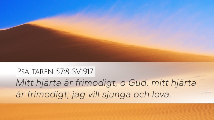 Psaltaren 57:8 SV1917 Bible Verse Image