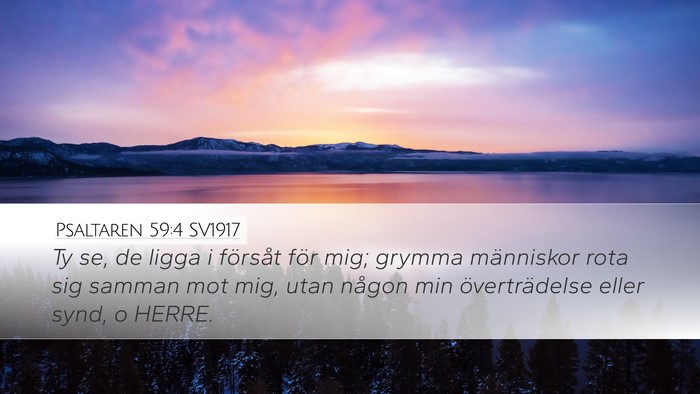 Psaltaren 59:4 SV1917 Bible Verse Image