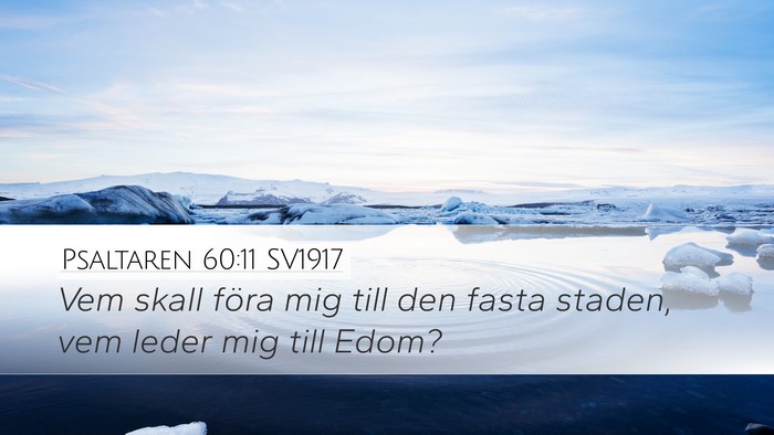 Psaltaren 60:11 SV1917 Bible Verse Image
