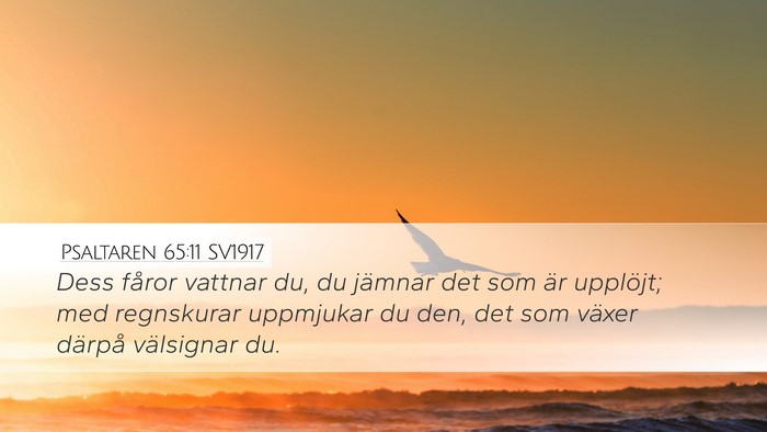 Psaltaren 65:11 SV1917 Bible Verse Image