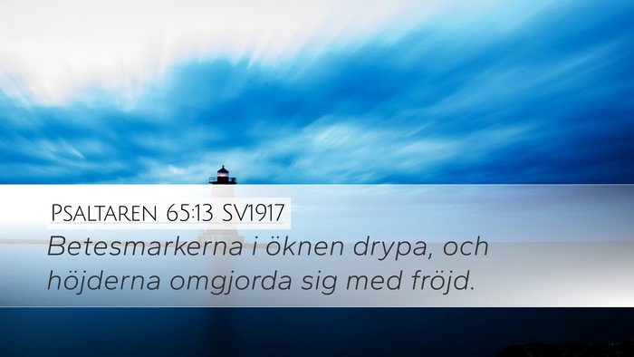 Psaltaren 65:13 SV1917 Bible Verse Image