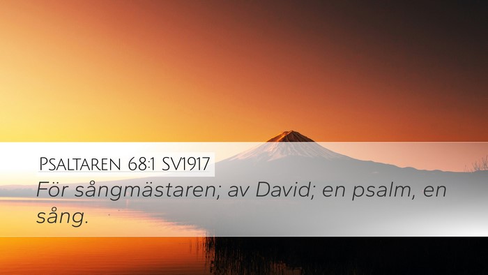 Psaltaren 68:1 SV1917 Bible Verse Image