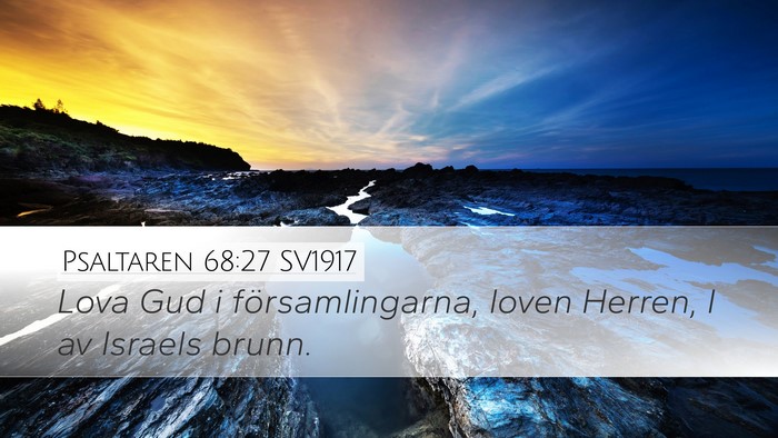 Psaltaren 68:27 SV1917 Bible Verse Image