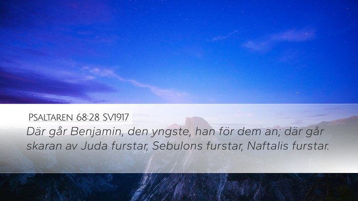Psaltaren 68:28 SV1917 Bible Verse Image