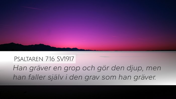 Psaltaren 7:16 SV1917 Bible Verse Image