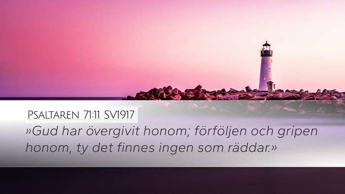 Psaltaren 71:11 SV1917 Bible Verse Image
