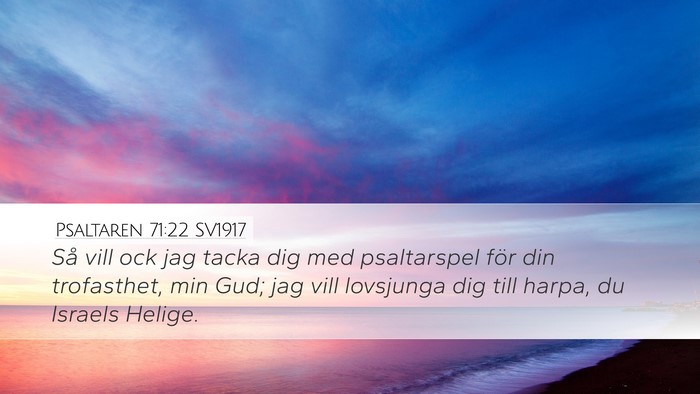 Psaltaren 71:22 SV1917 Bible Verse Image