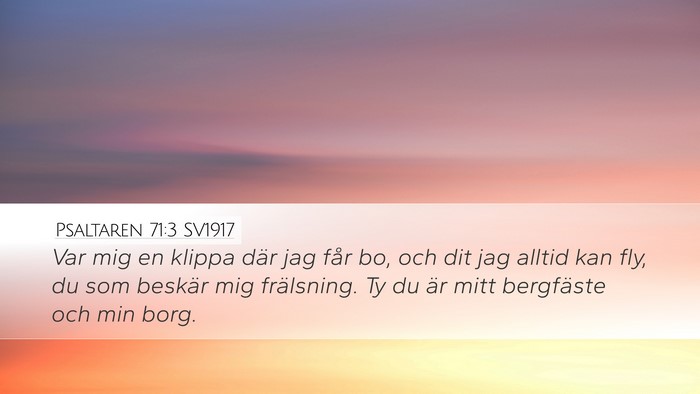 Psaltaren 71:3 SV1917 Bible Verse Image