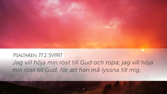 Psaltaren 77:2 SV1917 Bible Verse Image