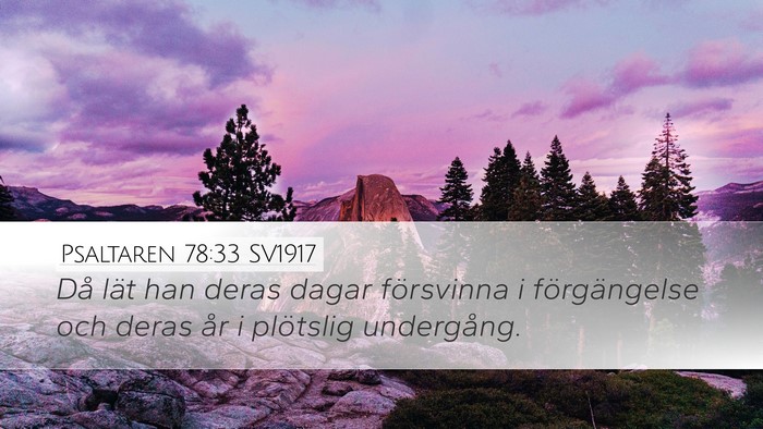 Psaltaren 78:33 SV1917 Bible Verse Image