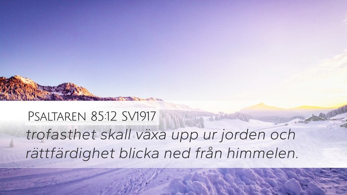 Psaltaren 85:12 SV1917 Bible Verse Image