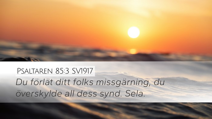 Psaltaren 85:3 SV1917 Bible Verse Image