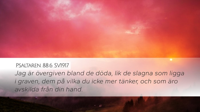 Psaltaren 88:6 SV1917 Bible Verse Image